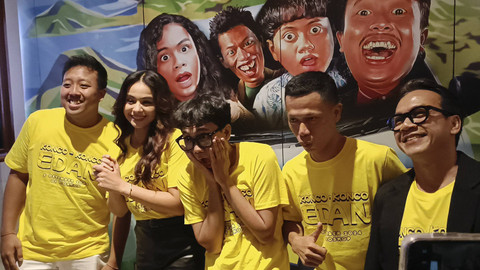 Makuboys, Sahila Hisyam, dan sutradara Ody C Harahap, dalam special screening film Konco-konco Edan, XXI Metropole, Cikini, Jakarta Pusat, Jumat (29/12/2024). Foto: Giovanni/kumparan