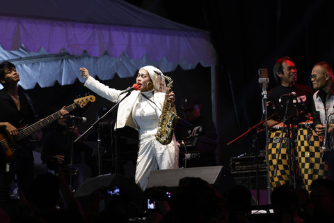Penampilan sejumlah musisi di Event Internasional World Music Jazz Festival 2024. (ist)