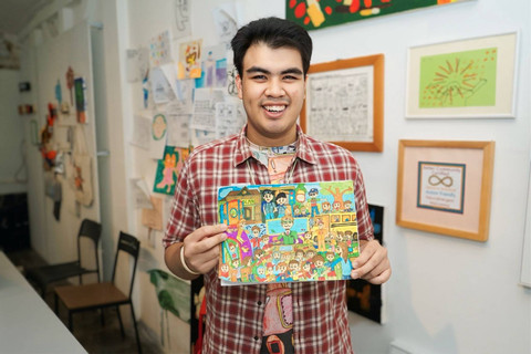 Telkomsel menggelar ajang voting desain ilustrasi/seni grafis karya penyandang disabilitas. Foto: kumparan