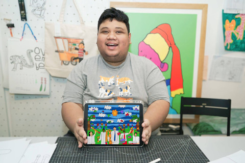 Telkomsel menggelar ajang voting desain ilustrasi/seni grafis karya penyandang disabilitas. Foto: Dok. Telkomsel