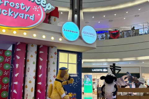 Shaun The Sheep hadir meriahkan Natal di mal di BSD City. Foto: Andari Novianti/kumparan