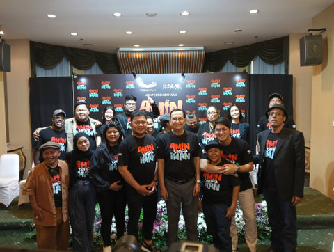 Konferensi pers film Amin Tanpa Iman di Cilandak, Jakarta Selatan, Minggu (8/12/2024).  Foto: Vincentius Mario/kumparan