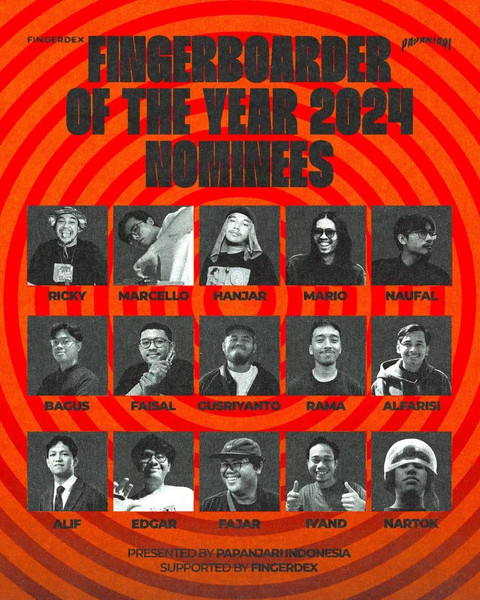 Pemuda asal Pontianak, Ivand Pahlevie berhasil masuk nominasi dalam ajang nasional 'Fingerboarder of The Year 2024.' Foto: Dok. Instagram @papanjariofficial