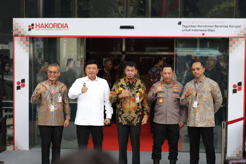 Menko Polkam Budi Gunawan menghadiri Pembukaan Peringatan Hari Antikorupsi Sedunia 2024 (HAKORDIA) di Gedung Merah Putih KPK, Jakarta, Senin (9/12/2024). Foto: Kemenko Polkam