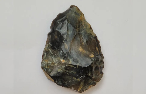 Batu yang ternyata kapak Neanderthal.  Foto: Worthing Museum & Art Gallery
