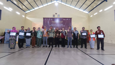 Acara peninjauan Sekolah Damai oleh BNPT di SMAN 13 Kota Semarang, Jawa Tengah, Kamis (12/12/2024). Foto: Thomas Bosco/kumparan