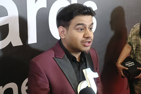 Fadil Jaidi saat TikTok Awards 2024 di Studio RCTI+, Kebon Jeruk, Jakarta Barat, Jumat (13/12/2024).  Foto: Giovanni/kumparan