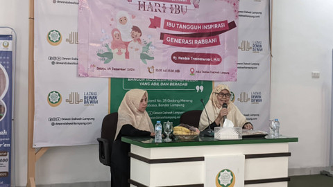 Kegiatan seminar keluarga di dewan dakwah lampung | Foto: Eva Nurdiah/ Lampung Geh