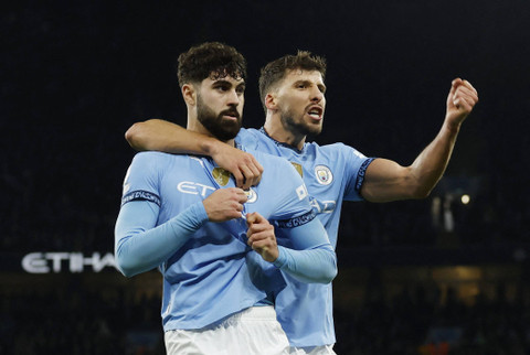 Man City vs MU di Liga Inggris. Foto: Reuters/Jason Cairnduff