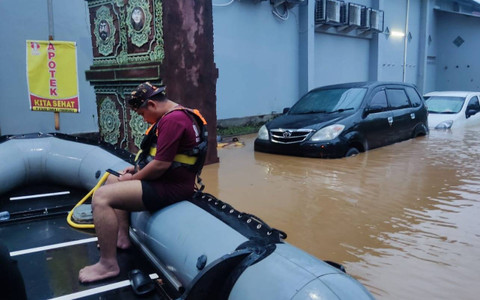 Banjir merendam tiga kecamatan di Kabupaten Ponorogo, Jawa Timur, Minggu (15/12/2024). Foto: BPBD Ponorogo 