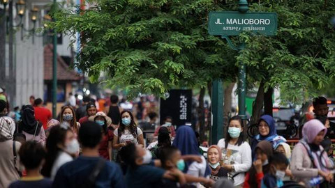 Wisatawan di Malioboro, Yogya. FotoL Andreas Fitri Atmoko/ANTARA FOTO