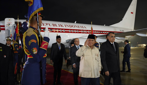 Presiden Prabowo tiba di Mesir. Foto: dok PCO
