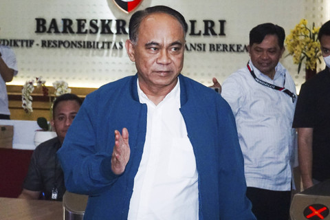 Budi Arie Setiadi usai menjalani pemeriksaan di Bareskrim Polri, Jakarta, Kamis (19/12/2024). Foto: Aditya Nugroho/ANTARA FOTO