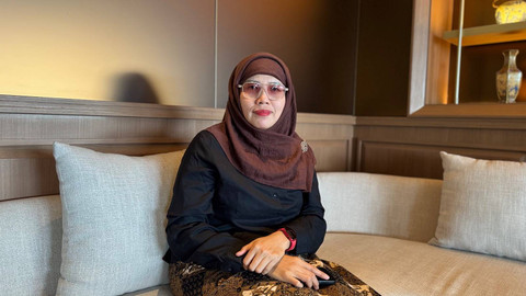 Direktur Tata Kelola Ekonomi Digital Kemenekraf, Yuana Rochma Astuti, saat diwawancarai Pandangan Jogja mengenai acara Emak-Emak Matic, Rabu (18/12). Foto: Arif UT/Pandangan Jogja