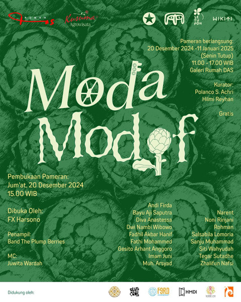 Poster utama pameran seni Moda Modif. Foto: Moda Modif