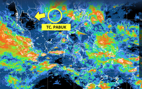 Siklon Tropis Pabuk, 24 Desember 2024. Foto: Dok BMKG