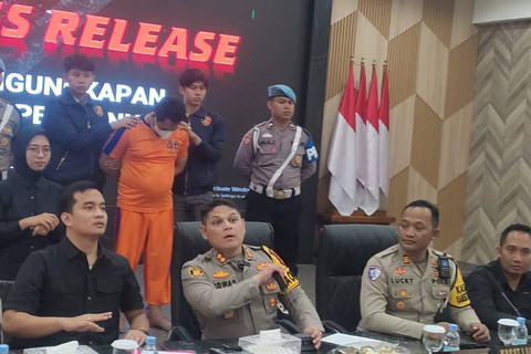 Jumpa pers kasus perampokan disertai pembunuhan terjadi di Karawang, Jawa Barat. Foto: Dok. Istimewa