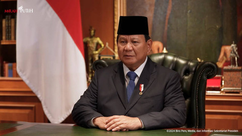 Presiden Prabowo Subianto menyampaikan ucapan Natal dan Tahun Baru 2025. Foto: YouTube/ Sekretariat Presiden