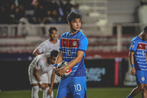 Pemain Timnas Filipina, Bjorn Martin Kristensen, di Piala AFF 2024. Foto: Facebook Philippine Men's National Football Team