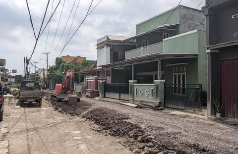 Perbaikan Jalan Hi Madang, Sukarame, Bandar Lampung | Foto: Eva Nurdiah/Lampung Geh