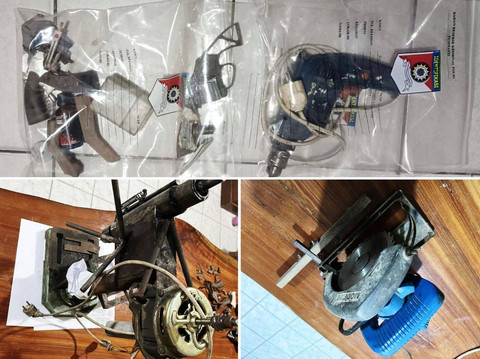 Barang bukti kasus pembuatan senjata api rakitan. | Foto: Dok Humas Polres Lampung Tengah