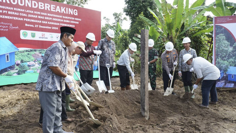 Kementerian Perumahan dan Kawasan Pemukiman (PKP) Bersama PT Berau Coal Bangun 500 Unit Rumah di Berau Kalimantan Timur. Foto: Dok. Kementerian PKP