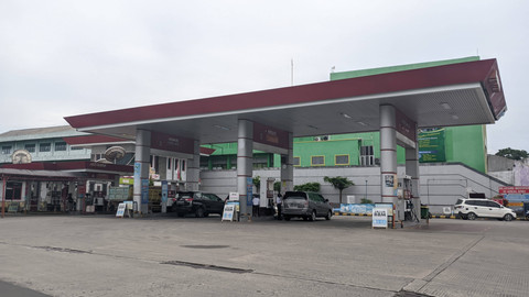 SPBU di Jalan pagar alam, kedaton Bandar Lampung | Foto: Eva Nurdiah/ Lampung Geh