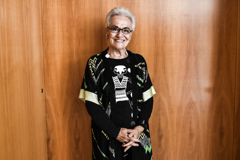 Desainer Rosita Missoni, pendiri rumah mode Missoni. Foto: Marco Bertorello/AFP