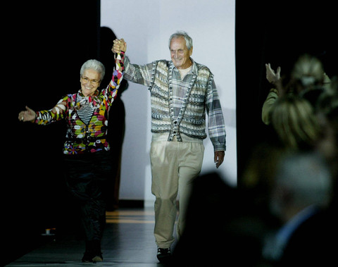 Rosita Missoni dan suaminya, Ottavio Missoni. Foto: AFP