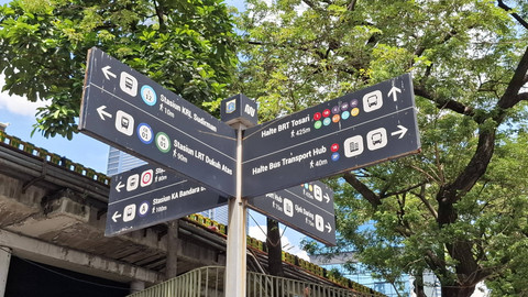 Direktori transportasi integrasi dari Stasiun BNI City dan Stasiun Sudirman. Foto: Aliya R Putri/kumparan