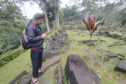 Suasana Situs Gunung Padang di Desa Karyamukti, Kecamatan Campaka, Kabupaten Cianjur, Kamis (9/1/2025). Foto: Dok. kumparan