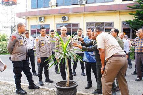 Bunga langka mirip Udumbara tumbuh di Mapolda Babel, Kamis (9/1/2025). Foto: kumparan