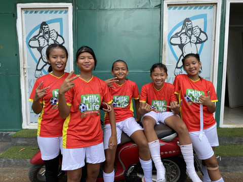 Tim All Stars MilkLife Soccer Challenge Tangerang. Foto: Antika Fahira/kumparanBOLANITA