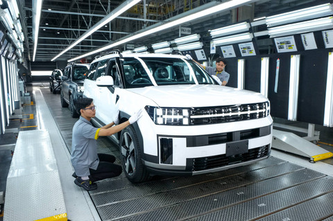 All new Hyundai Santa Fe buatan pabrik HMMI di Cikarang, Jawa Barat. Foto: dok. HMMI