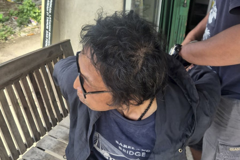 Pembunuh artis, Sandy Permana, saa ditangkap polisi. Foto: Dok. Istimewa