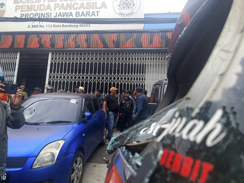 Suasana kantor Majelis Pimpinan Wilayah Pemuda Pancasila Provinsi Jawa Barat di Jalan BKR, Kota Bandung, pada Rabu (15/1/2025). Foto: Robby Bouceu/kumparan