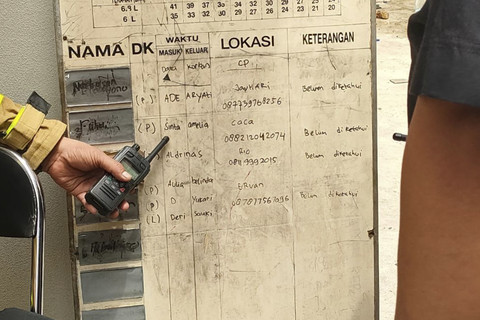 Nama-nama korban yang dilaporkan hilang di kebakaran glodok plaza. Foto: Rayyan Farhansyah/kumparan