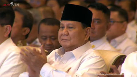 Presiden Prabowo Subianto hadiri Munas Konsolidasi Persatuan Kadin Indonesia di Jakarta, Kamis (16/1/2025). Foto: YouTube/ Sekretariat Presiden