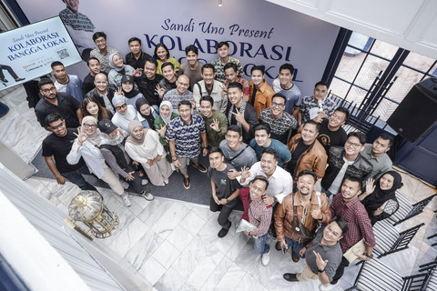 Sandiaga Uno hadiri  peluncurkan Kolaborasi Bangga Lokal bersama Brand Ultimate U, Fatih, Prabu, dan Astiga di Kebayoran Baru, Jakarta, pada Sabtu (18/1/2025). Foto: Dok. Istimewa