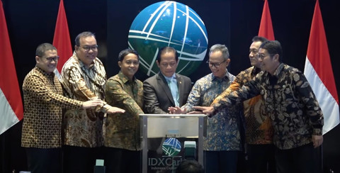 Peluncuran Perdagangan Bursa Karbon. Dok: Tangkapan layar YouTube Indonesia Stock Exchange (IDX).