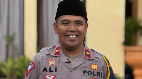 Ipda Ali Nur Suwandi alias Bon Ali, polisi Polda DIY, yang telah sediakan 8 rumah singgah. Foto: Arif UT/Pandangan Jogja