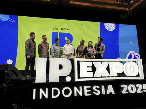 Menteri Kebudayaan Fadli Zon membuka acara IP Expo by GDP Venture dan Dentsu Indonesia di Hotel Kempinski, Jakpus pada Selasa (21/1/2025). Foto: Abid Raihan/kumparan