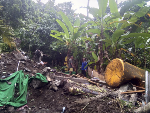 Bencana tanah longsor di Desa Pikat, Kecamatan Dawan, Kabupaten Klungkung, Bali. Foto: Dok. Istimewa