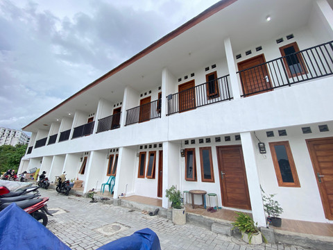 Rumah deret di bekas permukiman kumuh di bantaran Sungai Code, Terban, Yogya. Foto: Muhammad Hafiq/Pandangan Jogja