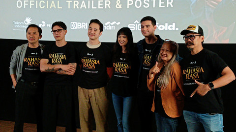 Konferensi pers perilisan poster dan trailer film Rahasia Rasa di Kawasan Cikini, Jakarta Pusat, Rabu (22/1/2025).   Foto: Aprilandika Pratama/kumparan