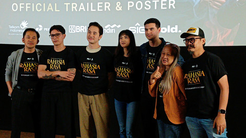 Konferensi pers perilisan poster dan trailer film Rahasia Rasa di Kawasan Cikini, Jakarta Pusat, Rabu (22/1/2025).   Foto: Aprilandika Pratama/kumparan