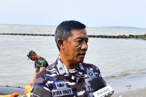 Kepala Dinas Penerangan Angkatan Laut (Kadispenal) Laksma TNI I. M. Wira Hady Arsanta di Tanjung Pasir, Tangerang. Foto: Dispenal