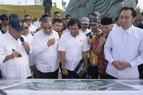 Ketua MPR Ahmad Muzani saat kunjungi IKN. Foto: Istimewa