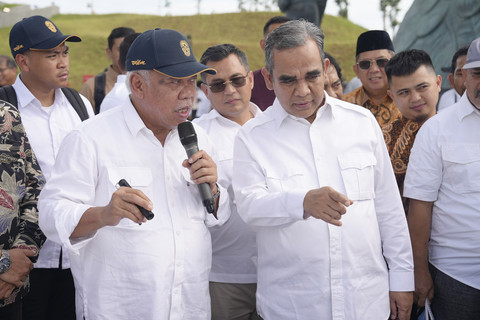 Ketua MPR Ahmad Muzani saat kunjungi IKN. Foto: Istimewa