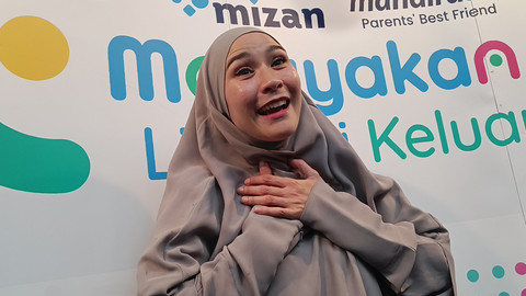 Zaskia Adya Mecca dalam acara 'Merayakan Literasi Keluarga', Museum Nasional, Sabtu (25/1). Foto: Giovanni/kumparan